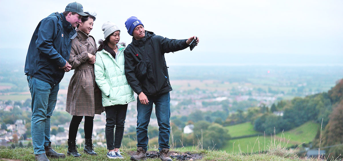 Students taking a photograph