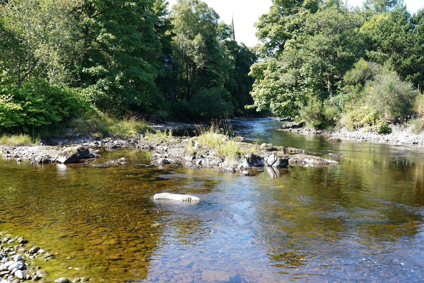 rivers meeting in comrie, scotland