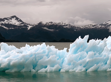 Iceberg floating in the sea